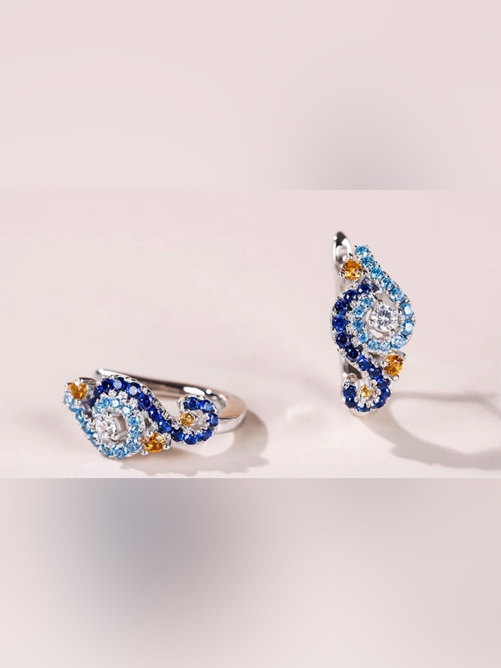 The Starry Night Inspired Sterling Silver Earrings Starry Night Inspired